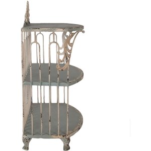 Clayre & Eef 6Y5719 Настенная этажерка из железа, зелено-бежевая, 38x23x55 см, винтаж
