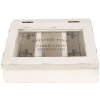 Clayre & Eef 6H2398 Чайница Антик Белый 18x16x9 см с 3 секциями