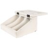 Clayre & Eef 6H2398 Чайница Антик Белый 18x16x9 см с 3 секциями