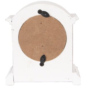 Настільний годинник Clayre & Eef 6KL0831 білий коричневий 13x7x14 см скло дерево кантрі стиль