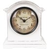 Настільний годинник Clayre & Eef 6KL0831 білий коричневий 13x7x14 см скло дерево кантрі стиль