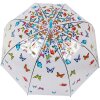Juleeze JZUM0093 Зонт прозрачный с мотивом бабочки Ø 90x82 см Синий