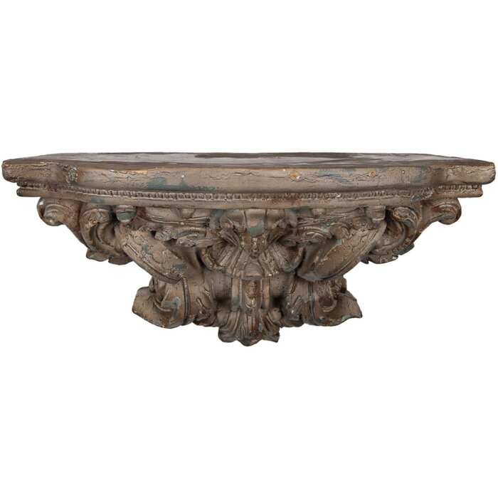 Clayre & Eef 5MG0060 Настінна консоль Античний коричневий, зелений 60x23x30 см