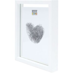 Deknudt S68SG1 Скляна рамка з деревяною кромкою, біла, ефект левітації 15x20 см