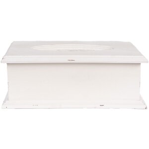 Clayre & Eef 6H2396 Коробка для салфеток Белый Дерево...
