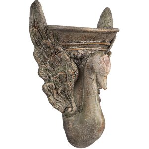 Clayre & Eef 6MG0112 Декоративный цветочный горшок коричнево-зеленый 30x15x43 см в стиле барокко