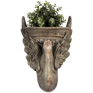 Clayre & Eef 6MG0112 Декоративный цветочный горшок коричнево-зеленый 30x15x43 см в стиле барокко