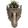 Clayre & Eef 6MG0112 Декоративный цветочный горшок коричнево-зеленый 30x15x43 см в стиле барокко