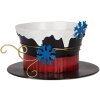 Clayre & Eef 6Y5736 Декоративний капелюх Ø22x12 см Чорний, Синій, Золотий