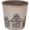 Clayre & Eef 6CE2123L Декоративный цветочный горшок бежево-черный Ø 17x16 см