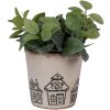 Clayre & Eef 6CE2123L Декоративный цветочный горшок бежево-черный Ø 17x16 см
