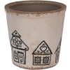 Clayre & Eef 6CE2123L Декоративный цветочный горшок бежево-черный Ø 17x16 см