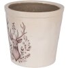 Clayre & Eef 6CEGTW0001L Декоративный цветочный горшок бежево-коричневый Ø 17x16 см
