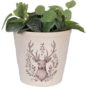 Clayre & Eef 6CEGTW0001XL Декоративный цветочный горшок бежево-коричневый Ø 21x20 см
