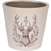 Clayre & Eef 6CEGTW0001XL Декоративный цветочный горшок бежево-коричневый Ø 21x20 см