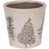 Clayre & Eef 6CENPT0001L Декоративный цветочный горшок бежево-зеленый Ø 17x16 см