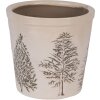 Clayre & Eef 6CENPT0001L Декоративный цветочный горшок бежево-зеленый Ø 17x16 см