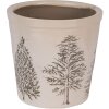 Clayre & Eef 6CETKG0001M Декоративный цветочный горшок бежево-зеленый Ø 18x16 см