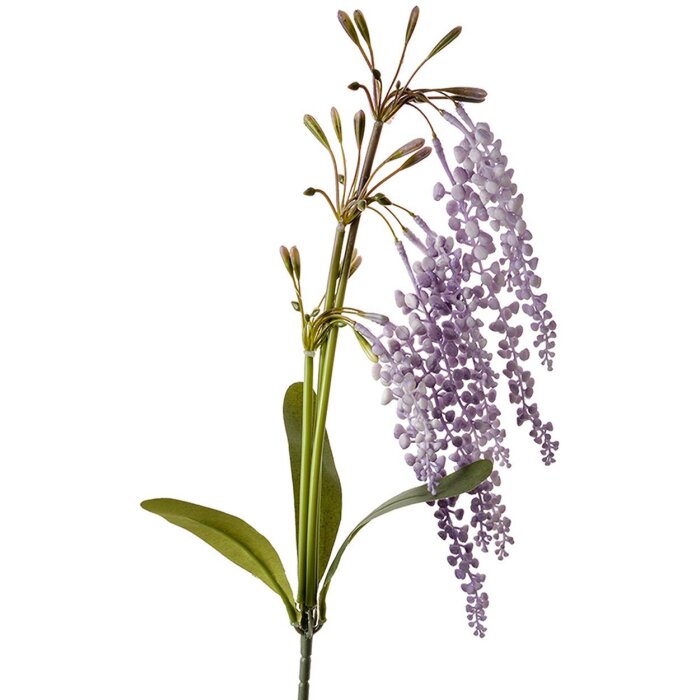 Clayre & Eef Декоративная ветвь с фиолетовыми цветами 14x10x82 см