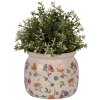 Ваза для цветов Clayre & Eef Floral Бежевая Ø16x13 см в кантри стиле
