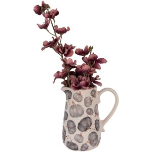 Декоративный кувшин Clayre & Eef с рисунком тыквы 16x12x18 см