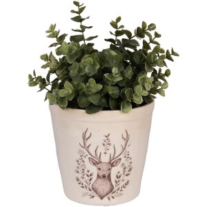 Декоративное кашпо Clayre & Eef с оленем Ø 15x14 см