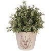 Декоративний горщик Clayre & Eef з оленем Ø 12x11 см