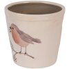 Горшок для цветов Clayre & Eef Ø15x14 см, керамика, бежевый, птицы, кантри
