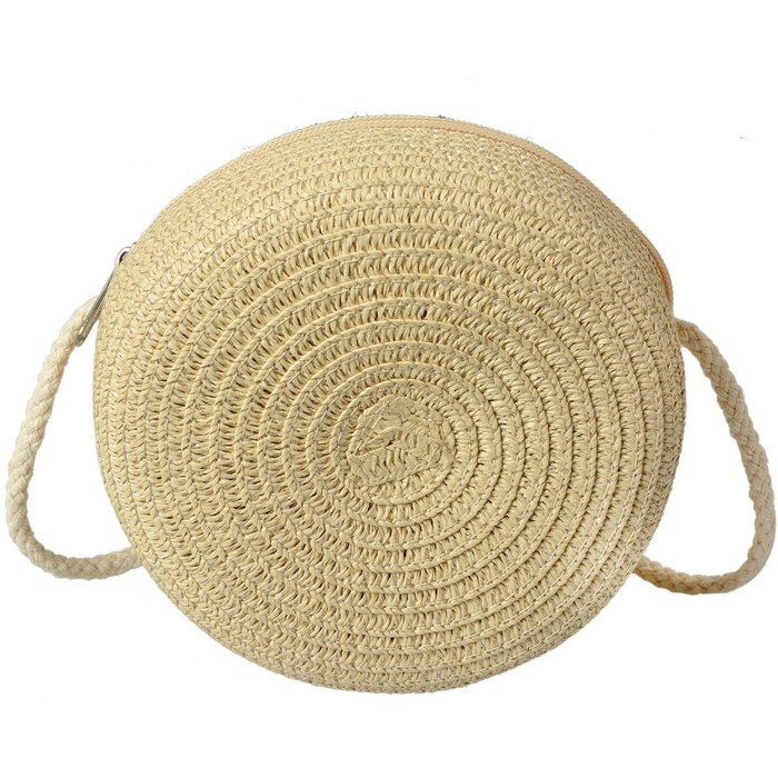 Сумка Boho круглая Juleeze JZBG0304 Ø14x8 см бежевая
