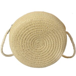 Сумка Boho круглая Juleeze JZBG0304 Ø14x8 см бежевая