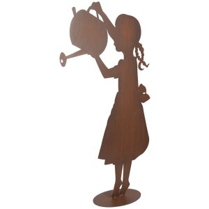 Clayre & Eef Декофігура Дитина з лійкою Іржаний вигляд 36x12x62 см