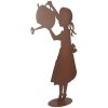Clayre & Eef Декофігура Дитина з лійкою Іржаний вигляд 36x12x62 см
