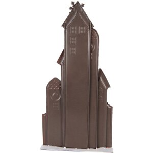 Clayre & Eef 5Y1379 Різдвяний декор Будинки Червоний 28x8x56см Метал в стилі кантрі
