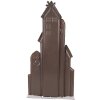 Clayre & Eef 5Y1379 Різдвяний декор Будинки Червоний 28x8x56см Метал в стилі кантрі