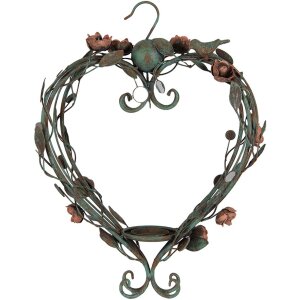 Подвесной подсвечник Сердце 43x22x60 см Clayre & Eef