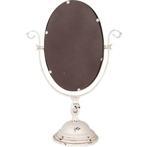 Clayre & Eef 62S330 Дзеркало настільне Бежево-коричневе 34x16x50 см Овальне Vintage