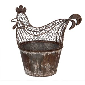 Clayre & Eef Декоративная курица из металла в стиле кантри 39x39x25 см