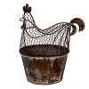Clayre & Eef Декоративная курица из металла в стиле кантри 39x39x25 см