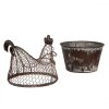 Clayre & Eef Декоративная курица из металла в стиле кантри 39x39x25 см