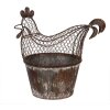 Clayre & Eef Декоративная курица из металла в стиле кантри 39x39x25 см