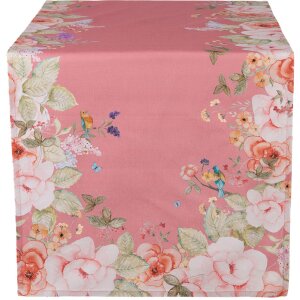 Clayre & Eef Дорожка на стол 50x140 см. Цветочный...