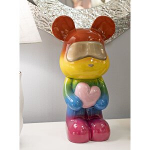 Rainbow Bear Ведмедик-стійка Барвистий 22,5x17,5x42,5 см Polyresin