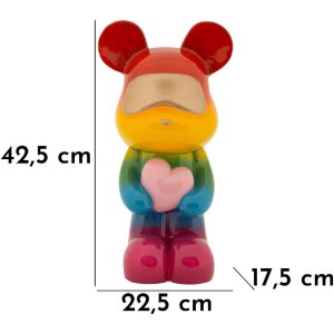 Rainbow Bear Ведмедик-стійка Барвистий 22,5x17,5x42,5 см Polyresin