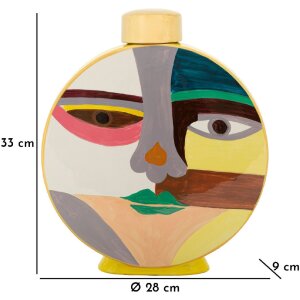 Ваза Mauro Ferretti Piccassy Цвет круглая 28x9x33 см