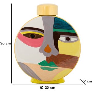 Ваза Mauro Ferretti Piccassy Цветная Круглая 23x9x28 см