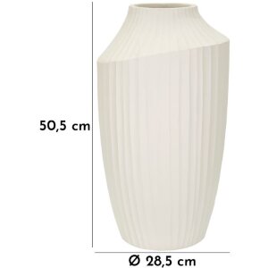 Ваза Mauro Ferretti Ice 28,5x50,5 см кремовая