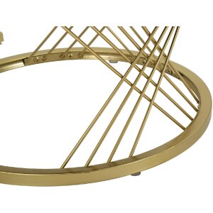 Mauro Ferretti Кофейные столики Votix 2 шт. кремовый золотой 70x48-50x43,5 см