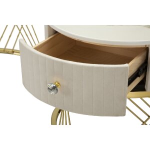 Mauro Ferretti Кофейные столики Votix 2 шт. кремовый золотой 70x48-50x43,5 см