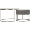 Mauro Ferretti Кофейні столи Greys 2 шт 70x45 – 50x40 см сірі срібні