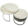 Mauro Ferretti Кофейні столи Greys 2 шт 70x45 – 50x40 см сірі срібні